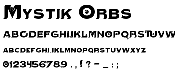 Mystik Orbs font